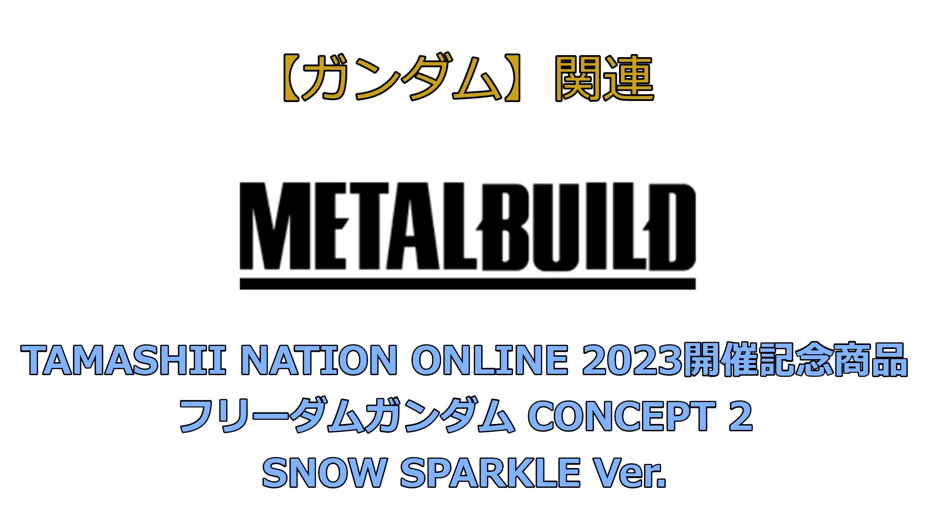 METAL BUILD フリーダムガンダム CONCEPT SNOW SPARKLE Ver. 魂